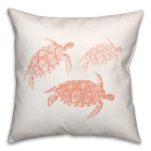 Creative Products Watercolor Sea Turtles 18x18 Spun Poly Pillow - 1 of 4