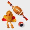 Thanksgiving Dog Ball Plush Toy Set - 3pk - Boots & Barkley™ - 2 of 3