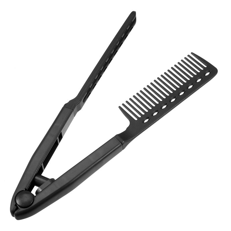Unique Bargains ABS Hair Straightening Comb Home Heat Resistance Home Straightener Hair Styling Comb, 1 of 7