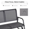 Syemin Patio Accent Chairs, Outdoor Chair, Park Love Seat with Breathable Sling Fabric for Lawn, Garden and Porch, Gray, 47.25"*27.5"*33.5" - 4 of 4