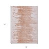 Terra Cotta Salmon And Copper Abstract Washable Indoor Outdoor Area Rug - 3 of 4
