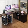 Famapy Gaming Height-Adjustable Desk with Storage & Electric Lift Top,Reversible Left-Right Study/Computer Desk,Sit-Stand Gaming Workstation - 3 of 4