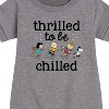 - Peanuts - Snoopy and Friends Thrilled To Be Chilled Graphic Short Sleeve Fleece Dress - 2 of 4