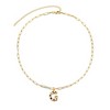 Adornia 14k Gold Plated Funky Initial Paperclip Chain Necklace - 3 of 3