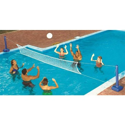 Swimline 9186 Cross In Ground Swimming Pool Fun Volleyball Net Game Water Set