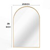 GDFStudio Prim 24" x 36" Modern Gold Metal Framed Arched Bathroom Wall Mirror - 3 of 4