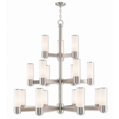 Livex Lighting Weston 9 - Light Chandelier in  Brushed Nickel