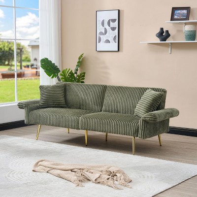 NicBex 67/70/79Inch Loveseat,Modern Convertible Loveseat Sofa with Adjustable Arms,Upholstered 2-Seater Couch Set for Living Room,Bedroom,Lounge