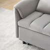 GlasFlength Sofas Contemporary Sofa with Cushioned Support and Clean Lines for Modern Living Spaces, Gray,53”*35.5”*30" - 2 of 4
