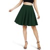 Women's Basic Stretch Midi Skirt - Versatile High Waist Flared Casual Skirt - 2 of 4