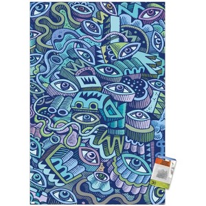 Trends International Big Blue Doodle Unframed Wall Poster Prints - 1 of 4