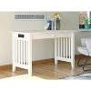 HomeStock Mission Desk with Drawer and Charger White - 3 of 4