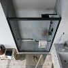ONWITH 56 in. - 60 in. W x 72 in. H Sliding Framed Shower Door in Matte Black with Clear Glass - 4 of 4