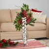 Nearly Natural 25-in Wisteria, Iced Pine and Berries Artificial Arrangement in Glass Vase - 2 of 3