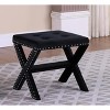 ?Vynxaria Velvet Upholstered Accent Bench ¨C Tufted Entryway & Living Room Seating with Nailhead Trim - 3 of 4