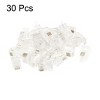 Unique Bargains Household Plastic 4P4C RJ9 Connectors Adapters for Telephone Clear 30pcs - 2 of 4