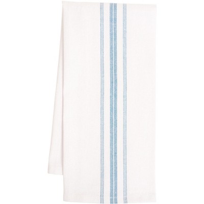 White Cotton Stripe Kitchen Towels Set of 12