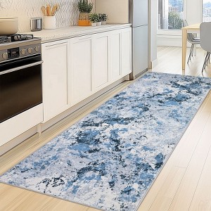 Area Rugs: Washable Non-Slip Marble Pattern Abstract Carpet, Soft Stain Resistant Rug for Living Room, Bedroom, Home, Dining Room - 1 of 4