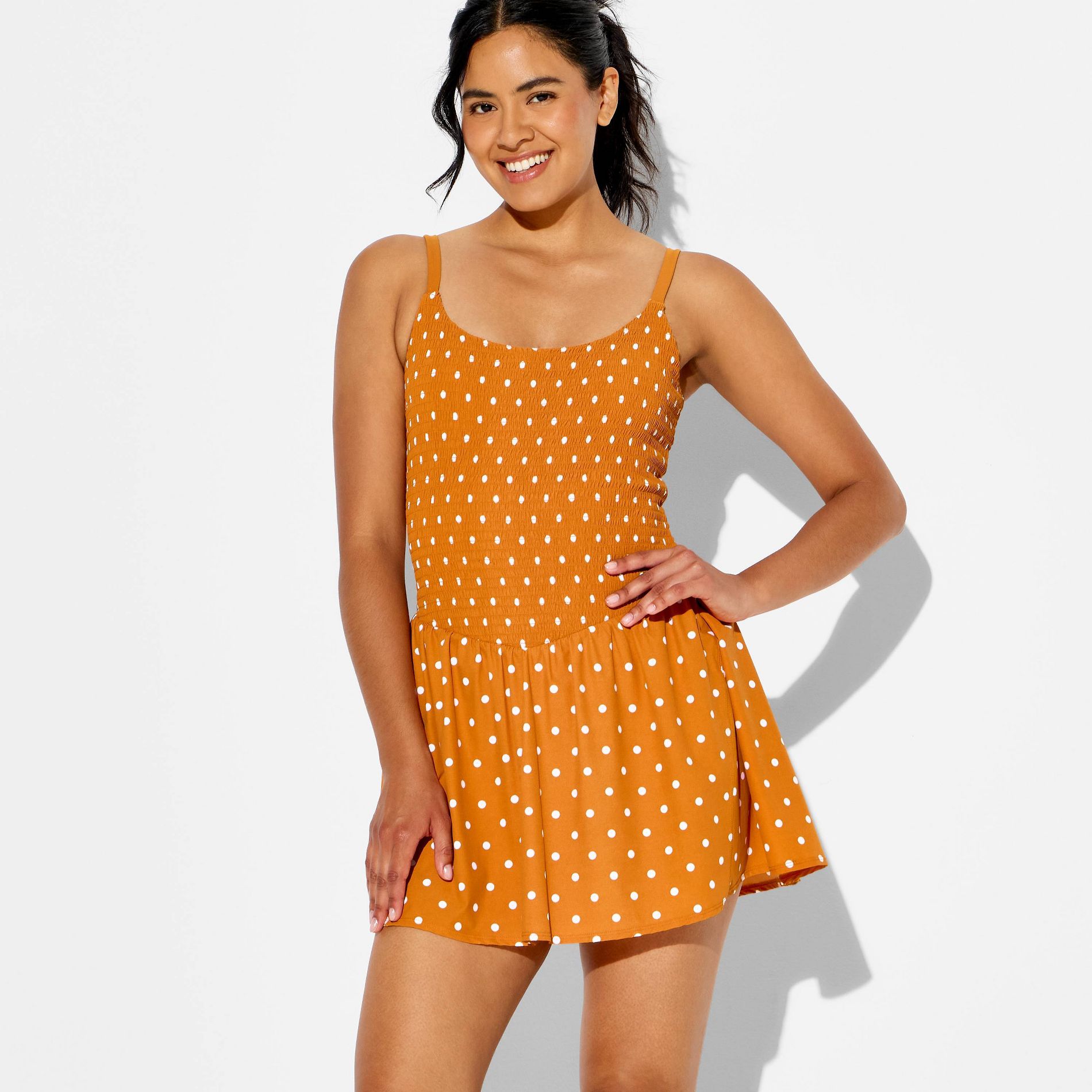 Women's Polka Dot Smocked Dress - JoyLab™