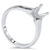Pompeii3 Cathedral Semi Mount Engagement Ring 14 Karat White Gold Setting - 3 of 4