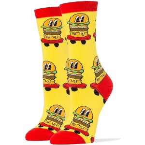 Oooh Yeah! Women's Crew Socks (Burgers on Wheels) - 1 of 2