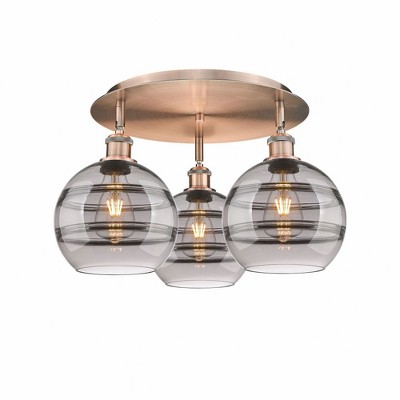 Rochester - 3 Light Flush Mount In Industrial Style-10.88 Inches Tall and 19.75 Inches Wide