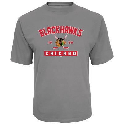 NHL Chicago Blackhawks Men's Center Ice Gray T-Shirt S