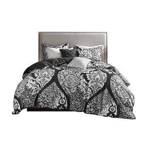 Gracie Mills Muriel Damask Delight 6-Piece Duvet Cover Set - 1 of 4