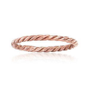 Ross-Simons 18kt Rose Gold Roped Ring - 1 of 4
