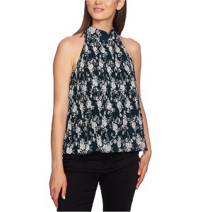 1.STATE Womens Pleated Chiffon Floral Sleeveless Blouse Top - 1 of 1