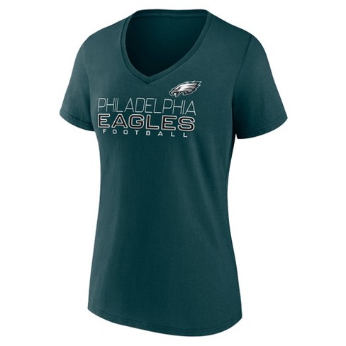 Nfl Philadelphia Eagles Women s Short Sleeve V neck Plus Size T shirt 3x Target