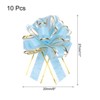 Unique Bargains Christmas Wedding Car Basket Gift Wrapping Large Organza Pull Bow 10 Pcs - 2 of 4