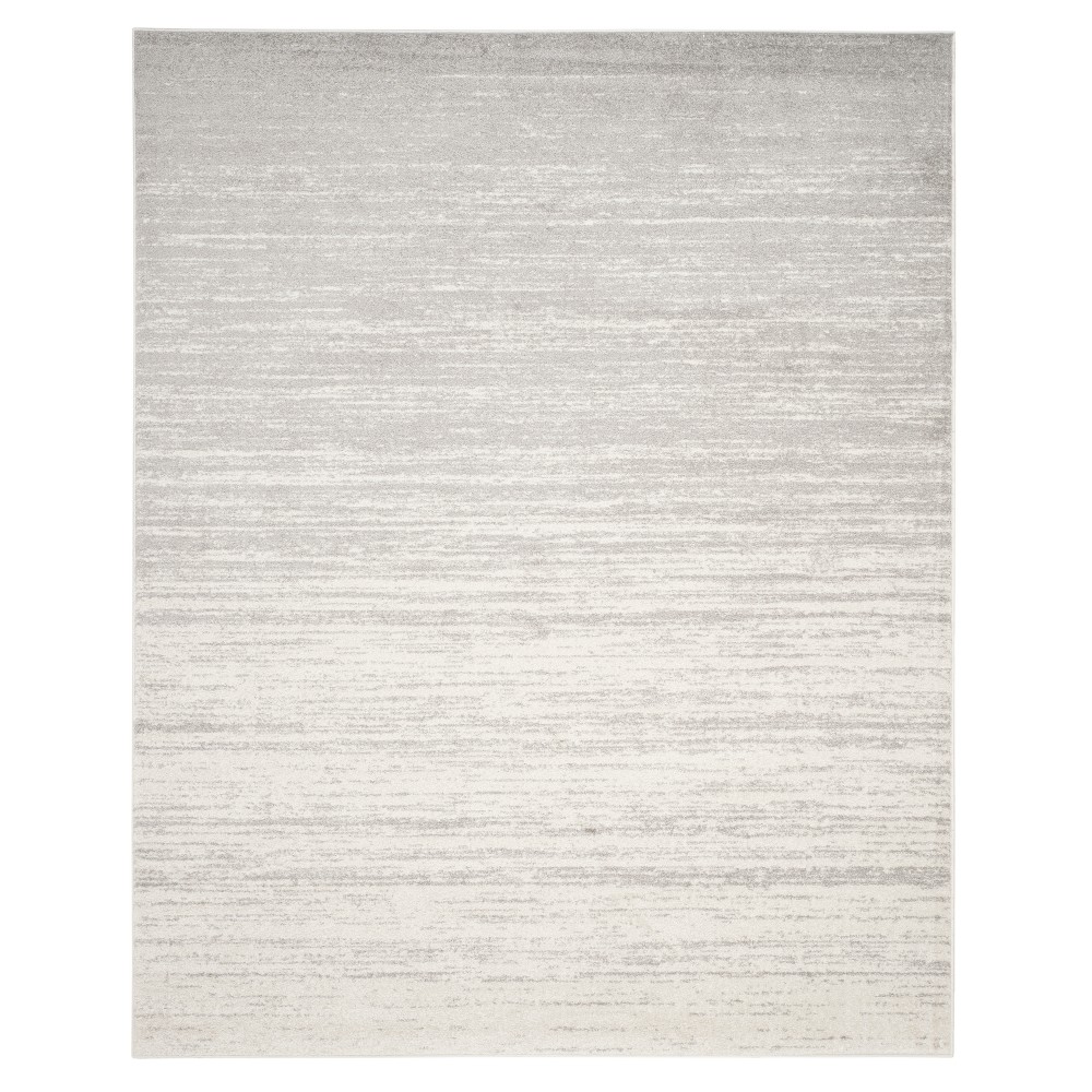  Solid Loomed Area Rug Ivory/Silver