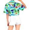 HAPPY BAY Hawaiian Shirts Womens Summer Beach Party Blouse Shirt Collared Colorful Button Up Short Sleeve Dress Tee Shirts Tops for Women - 3 of 4
