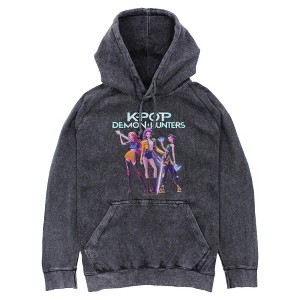 Mens KPop Demon Hunters Girls Group Shot Lightweight Hoodie - 1 of 4