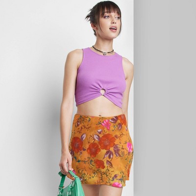 Women's Chiffon Slip Mini Skirt - Wild Fable™