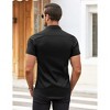 COOFANDY Men's Muscle Fit Dress Shirts Wrinkle-Free Short Sleeve - 4 of 4