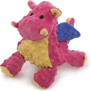 goDog Bubble Plush Dragons Squeaky Dog Toy, Chew Guard Technology - Coral, Large - 1 of 1