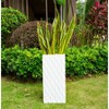 27.6" Kante Lightweight Concrete Retro Tall Rectangular Outdoor Planter White - Rosemead Home & Garden, Inc. - image 2 of 4