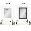 Amanti Art Mirror Makeover Bathroom Mirror Frame Border Kit - Fully Assembled Peel and Stick Frame - Mirror NOT Included - Rustic Plank Narrow Trim - 4 of 4