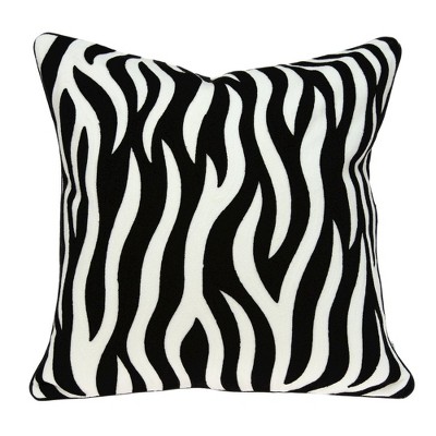 Parkland Collection,Simba Black And White Zebra Throw Pillow