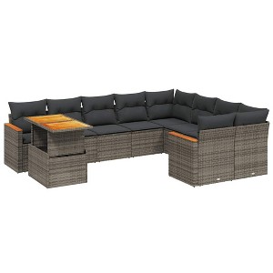vidaXL Garden Sofa Set Grey - 1 of 4