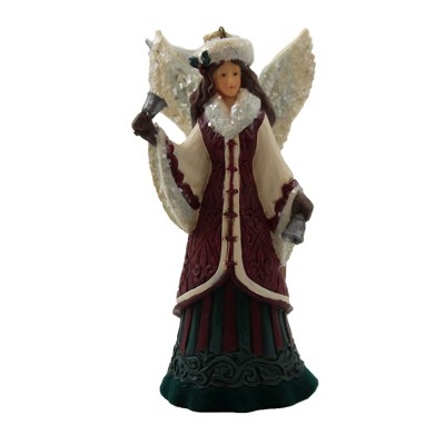 Jim Shore 4.75" Angel W/Hand Bells Ornament Heartwood Creek  -  Tree Ornaments