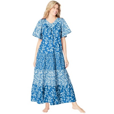 Only Necessities Plus Size Long Tiered Print Lounger