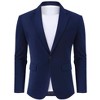 Men's Casual Blazer Jacket One Button Sport Coat Lightweight Slim Fit Suit - 3 of 4