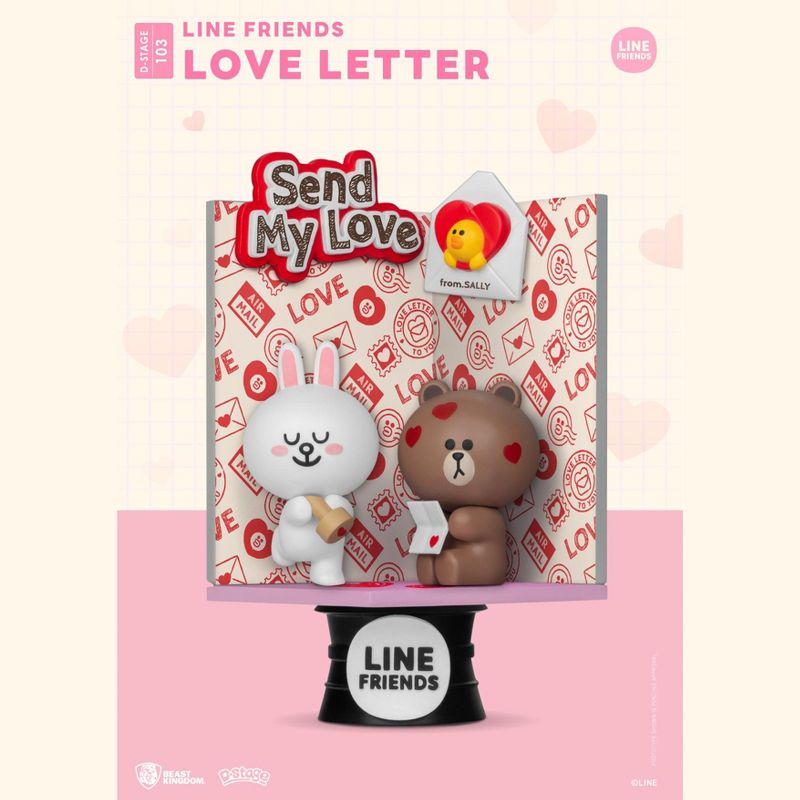 Line Friends Diorama Stage-103-Line Friends-Love Letter (D-Stage), 1 of 5