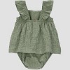 Carter's Just One You® Baby Girls' Seersucker Dress - Green - 2 of 3