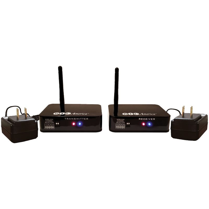 BIC America WTR-SYS 4-Channel Wireless Audio Transmitter/Receiver Kit for Powered Subs and Speakers, 1 of 7