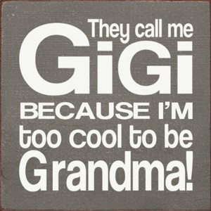 Slickblue Rustic Gigi Wood Sign – Solid Knotty Pine Wall Art for Grandma, 7x7 Inches, Multiple Colors - 1 of 3
