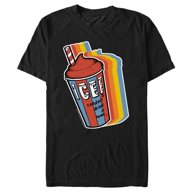 Men's ICEE Coldest Drink in Town Retro Rainbow T-Shirt, 1 of 6